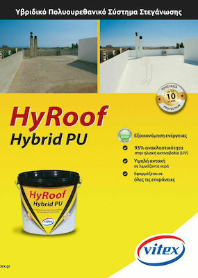 Vitex Hyroof Hybrid PU Ελαστομερές Ακρυλικό Επαλειφόμενο Στεγανωτικό Πολυουρεθάνης 3lt Λευκό