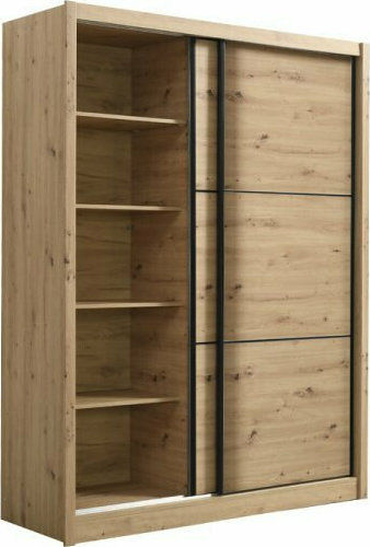 Doppeltür Kleiderschrank Schieben Navara 165 166.4x60.7x215.4cm