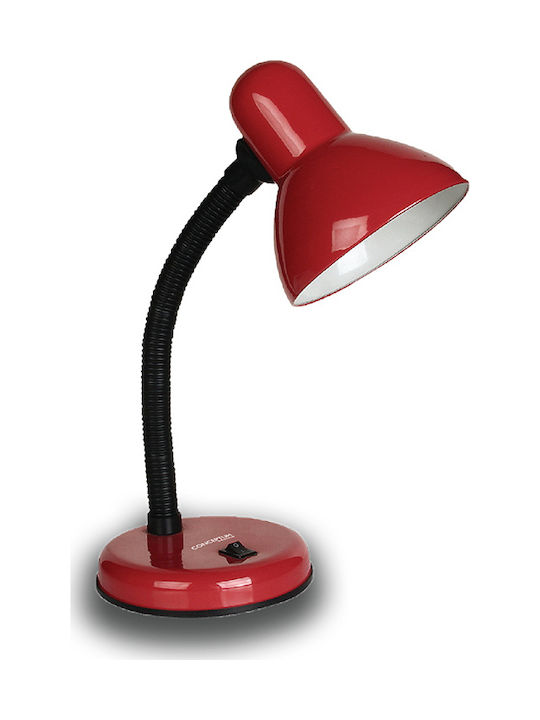 Conceptum CL-3022 Schreibtischlampe mit flexiblem Arm für Fassung E27 in Rot Farbe