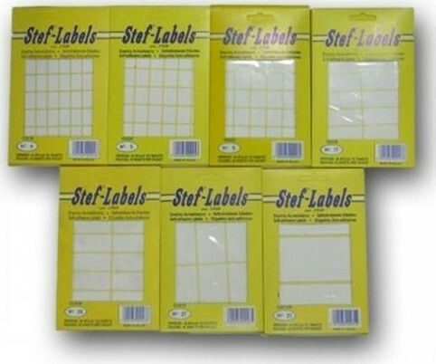 Stef Labels Rectangular Small Adhesive White Label 19x32mm 1000pcs