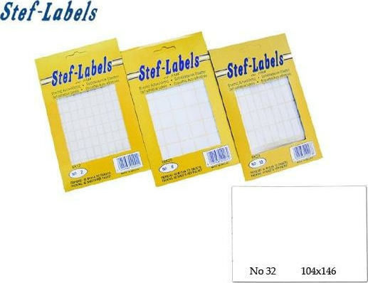 Stef Labels Small Adhesive Labels in White Color 50x72mm