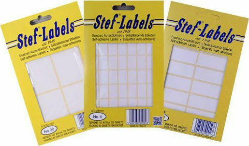 Stef Labels Rectangular Small Adhesive White Label 9x23mm 2160pcs