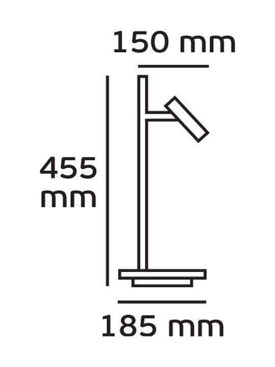 VK Lighting VK/04234/B/W Φωτιστικό Γραφείου LED σε Μαύρο Χρώμα