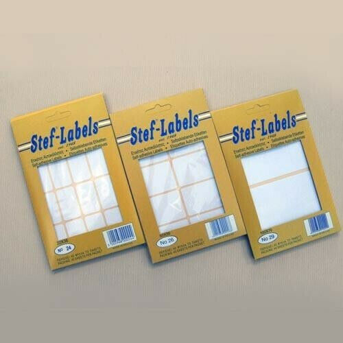 Stef Labels 1pc Adhesive Labels Rectangular White Colour 22x38mm