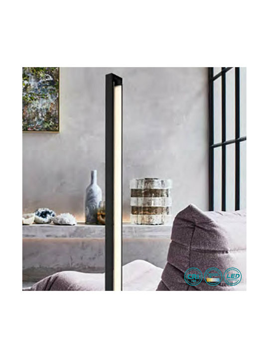 Viokef Tiffany LED Floor Lamp H161xW24cm. with Warm White Light 1880lm Black