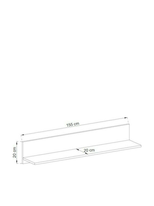Έπιπλο Τηλεόρασης Riviera Καφέ Μ155xΠ50xΥ47cm