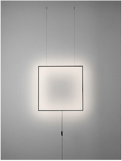 Viokef Shadow Modern Lamp Wall Socket with Integrated LED and Warm White Light Black 60x60cm