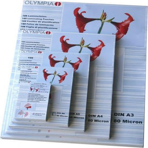 Olympia Din A4 80 Micron Laminating Sheets A4 80 Microns 100 Pieces