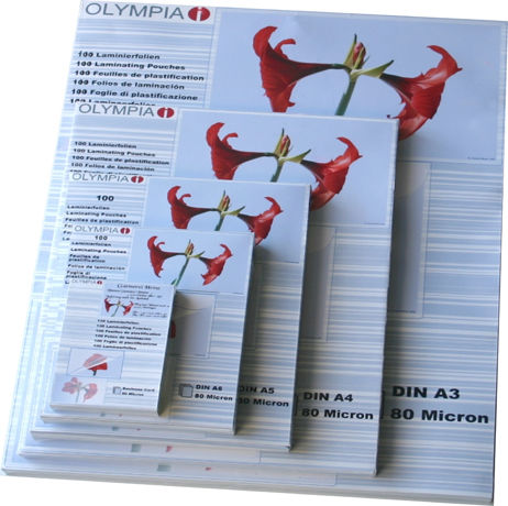 Olympia Din A6 80 Micron Laminating Sheets A6 80 Microns 100 Pieces