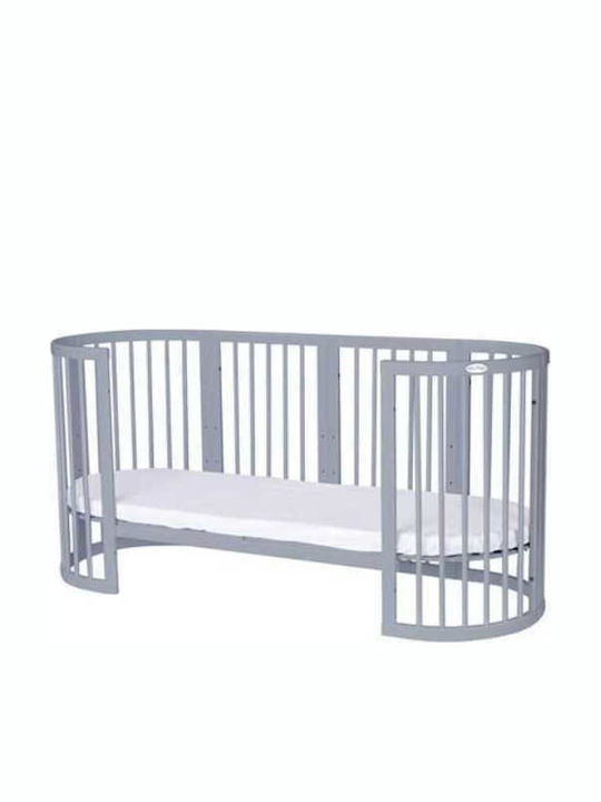 IngVart Κούνια Πολυμορφική Smart Oval Grey για Στρώμα 60x125cm