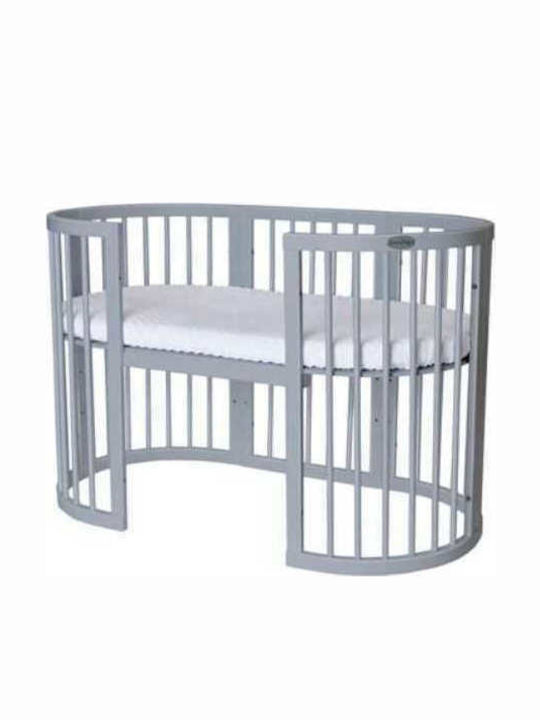 IngVart Κούνια Πολυμορφική Smart Oval Grey για Στρώμα 60x125cm