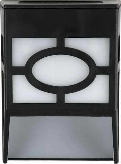 GloboStar Set of 4 Wall Solar Lights Lanterns 1W 100lm Cold White 6000K with Photocell IP65
