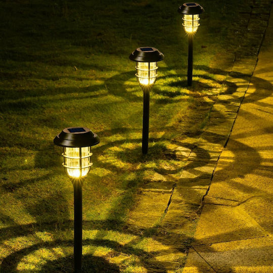 GloboStar Set of 6 Spiked Solar Lights Lanterns 1W 100lm Warm White 3000K with Photocell IP65 12x12cm