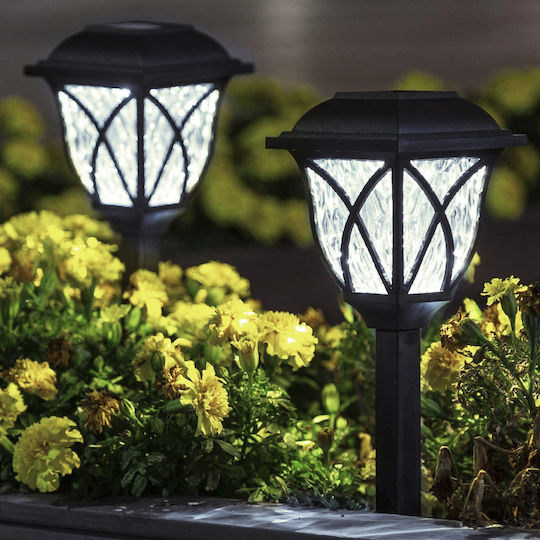GloboStar Set of 6 Stake Solar Lights Lanterns 1W 100lm Cold White 6000K with Photocell IP65