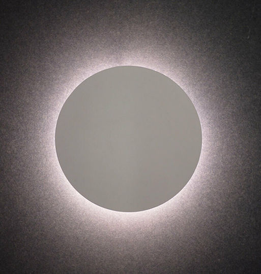 Aca Eclipse Μοντέρνο Φωτιστικό Τοίχου με Ενσωματωμένο LED και Θερμό Λευκό Φως 30x3.8εκ.