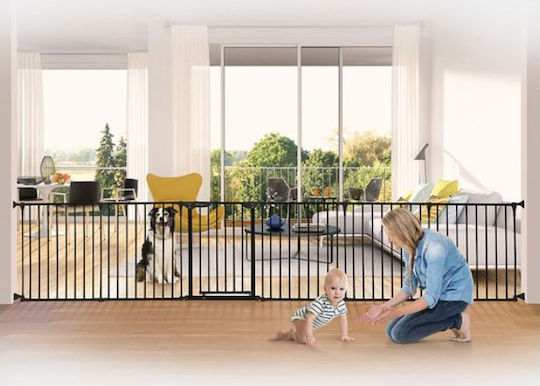 Dreambaby Royale Foldable Security Door in Black Color 380x74cm 1pcs