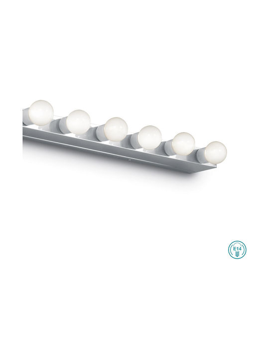 Ideal Lux Prive AP8 Modern Wall Lamp with Socket E14 White Width 80.5cm