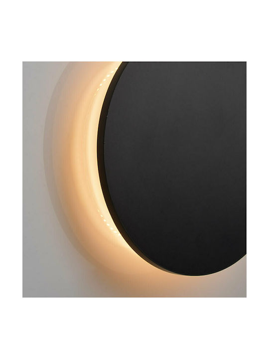 Aca Eclipse Modern Lamp Wall with Integrated LED and Warm White Light Black 30x3.6cm