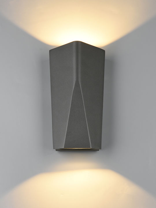 Trio Lighting Tay Wall-Mounted Outdoor Spot Light LED IP65 4.5W with Warm White Light Double Beam