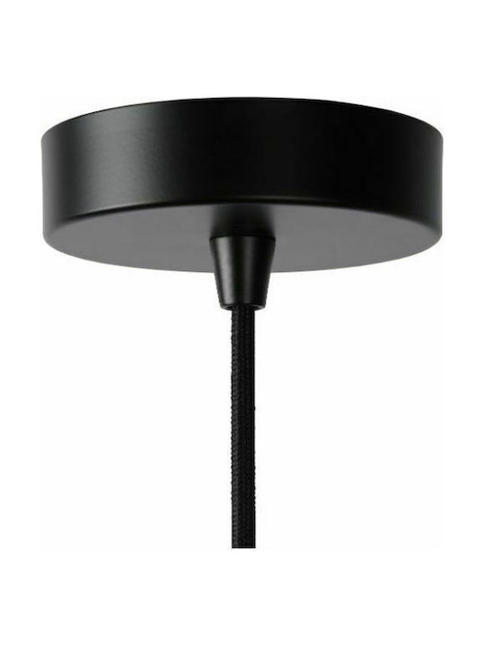 Lucide Lightning Mesh Pendant Light Black Grid with Socket E27 45cm