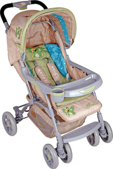 Beboulino Bello Adjustable Baby Stroller Suitable for Newborn Green Parrot 9.5kg