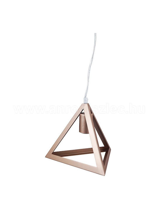 V-TAC Pyramid Pendant Light Bronze Grid with Socket E27 25x19x125cm