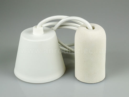 V-TAC Cement Висящо Осветително Тяло Бял с Цокъл E27 5x9.5x105см.