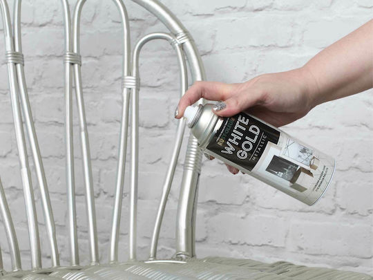 Rust-Oleum Spray Paint Metallic with Metallic Effect White Gold 400ml