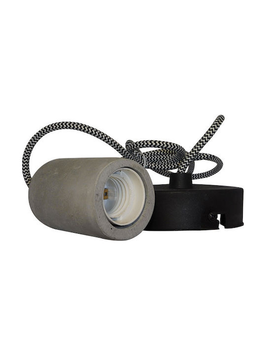 Elvhx Pendant Light White with Rope for Socket E27