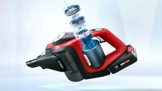 Bosch BBS8214PET Επαναφορτιζόμενη Σκούπα 2 σε 1 Stick & Χειρός 18V Κόκκινη