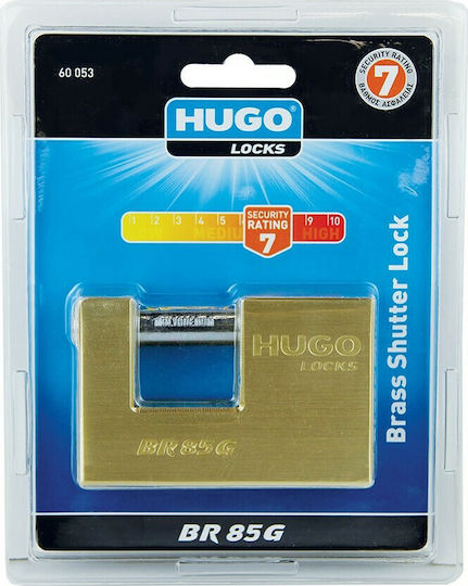 Hugo Locks Steel Padlock Monoblock with Key 76mm 1pcs