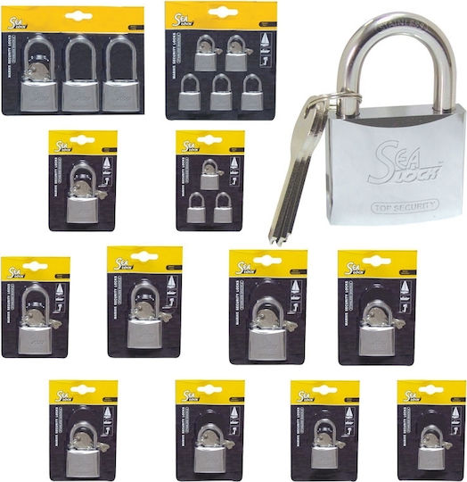 Lalizas Steel Padlock Lengthened with Key 50mm 1pcs