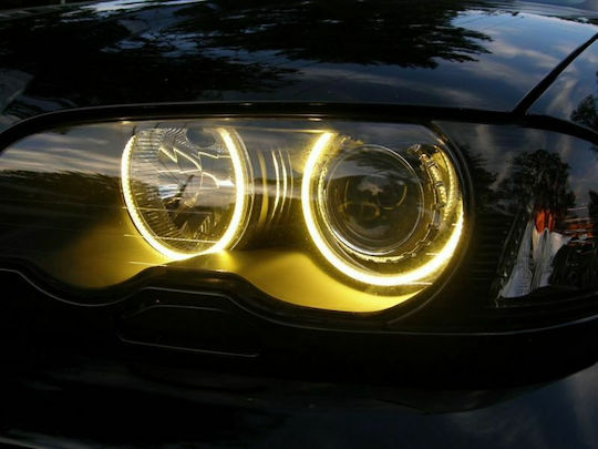 Inel Angel Eye pentru Far Auto 12V BMW E46 Galben Culoare