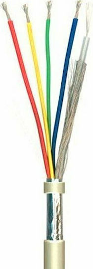 Eurolamp Connection Cable for CCTV Systems RG59 Cross Section 2x0.50mm Video & Audio White 147-13141
