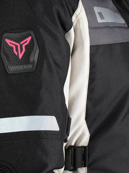 Nordcode Rhyno Ladies Γυναικείο Μπουφάν Μηχανής 4 Εποχών Αδιάβροχο Black/Light-Grey