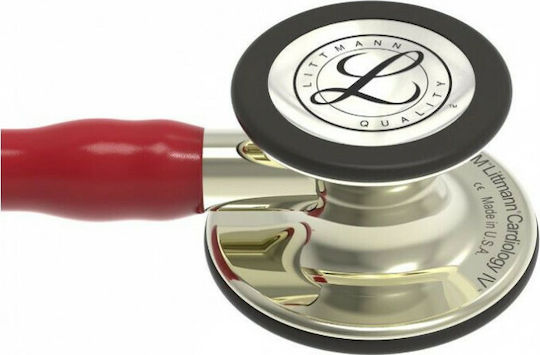 3M Littmann Cardiology IV Кардиологичен Стетоскоп Непрекъснато с Двоен Конус Бордо