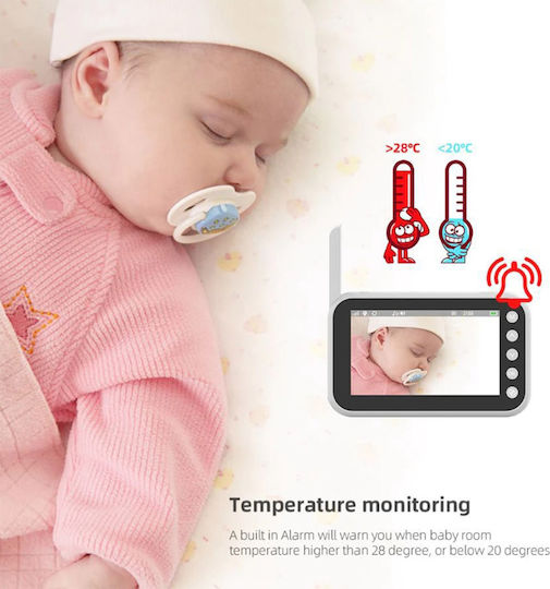 Factory Drahtlose Babyüberwachung mit Kamera & Bildschirm 4.5" , Zwei-Wege-Kommunikation & Schlaflieder