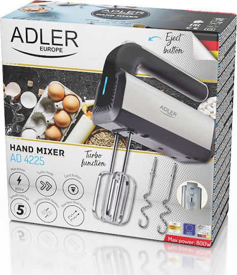 Adler AD-4225 Mixer with Inox Container 800W Black