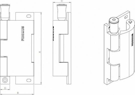 Domus WK+ Κλειδαριά Ανοιγόμενων / Συρόμενων Θυρών Καφέ