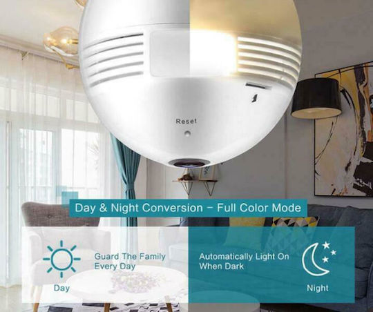 Hidden Camera WiFi Lamp 960P with Memory Card Slot and Motion Detector