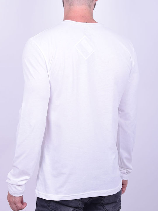 Clever 20270 Men's Long Sleeve Blouse White CF20270