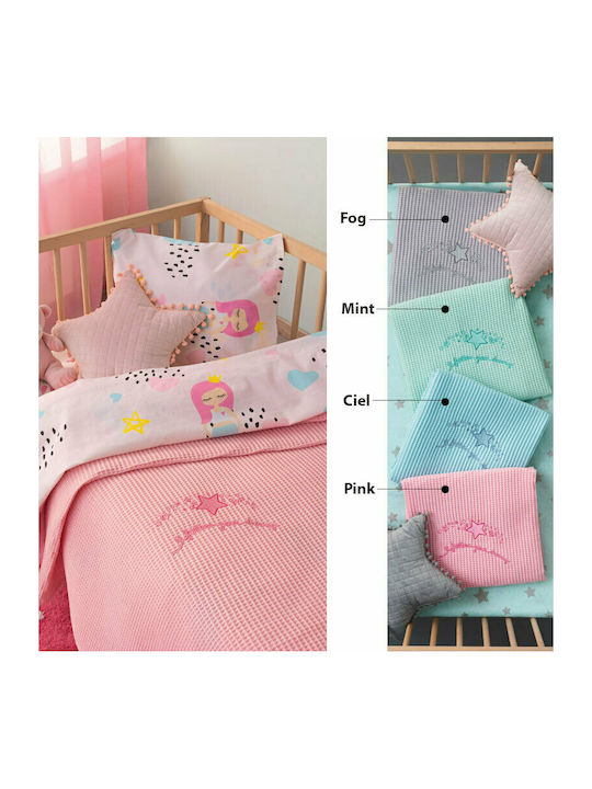 Palamaiki Blanket Cot Dreams Waffle Pink 110x150cm 9-130229-001