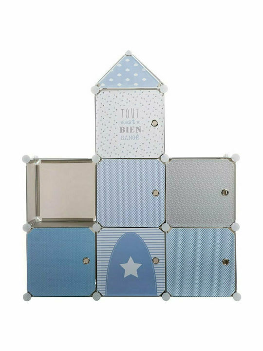 Kids Plastic Toy Organizer Light Blue 95x110cm