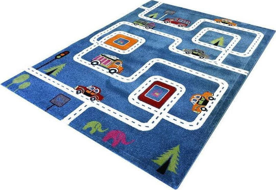 Tzikas Carpets 11556-030 Χαλάκι Δραστηριοτήτων Αυτοκινητόδρομος Μπλε 160x230cm Πάχους 13mm