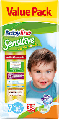 Babylino Sensitive With Chamomile 1+1 Памперси с лента No. 7 за 17+ kg 76pcs