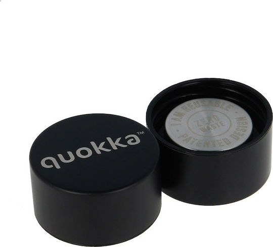 Quokka Solid Bottle Thermos Stainless Steel BPA Free 630ml Black