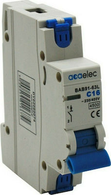 Aca 1-Pole Automatic Circuit Breaker 16A 4.5KA DY02060074