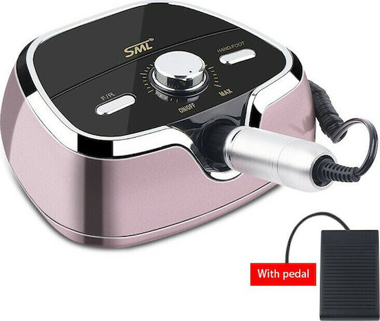 SML M3 Nail Drill Power 35W Pink with Pedal with 35000 Rotations per Minute