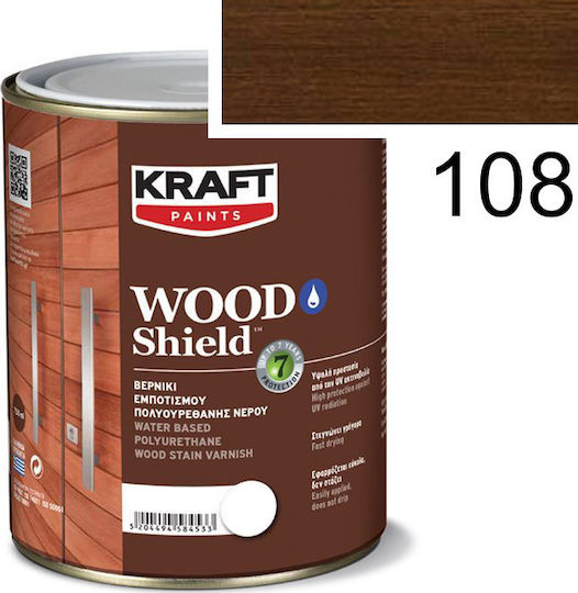 Kraft Wood Shield Βερνίκι Εμποτισμού Πολυουρεθάνης 108 Δρυς Σατινέ 750ml