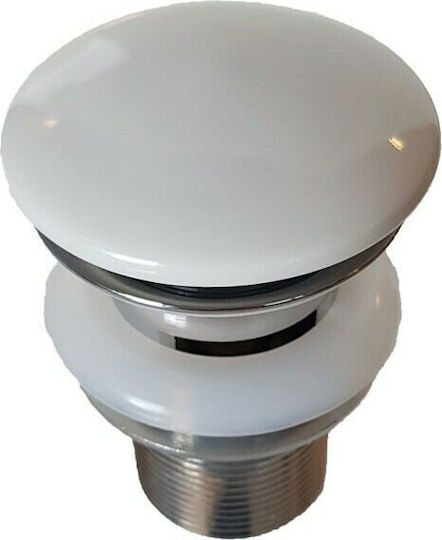 Karag G9802a Brass Valve Sink with Overflow White